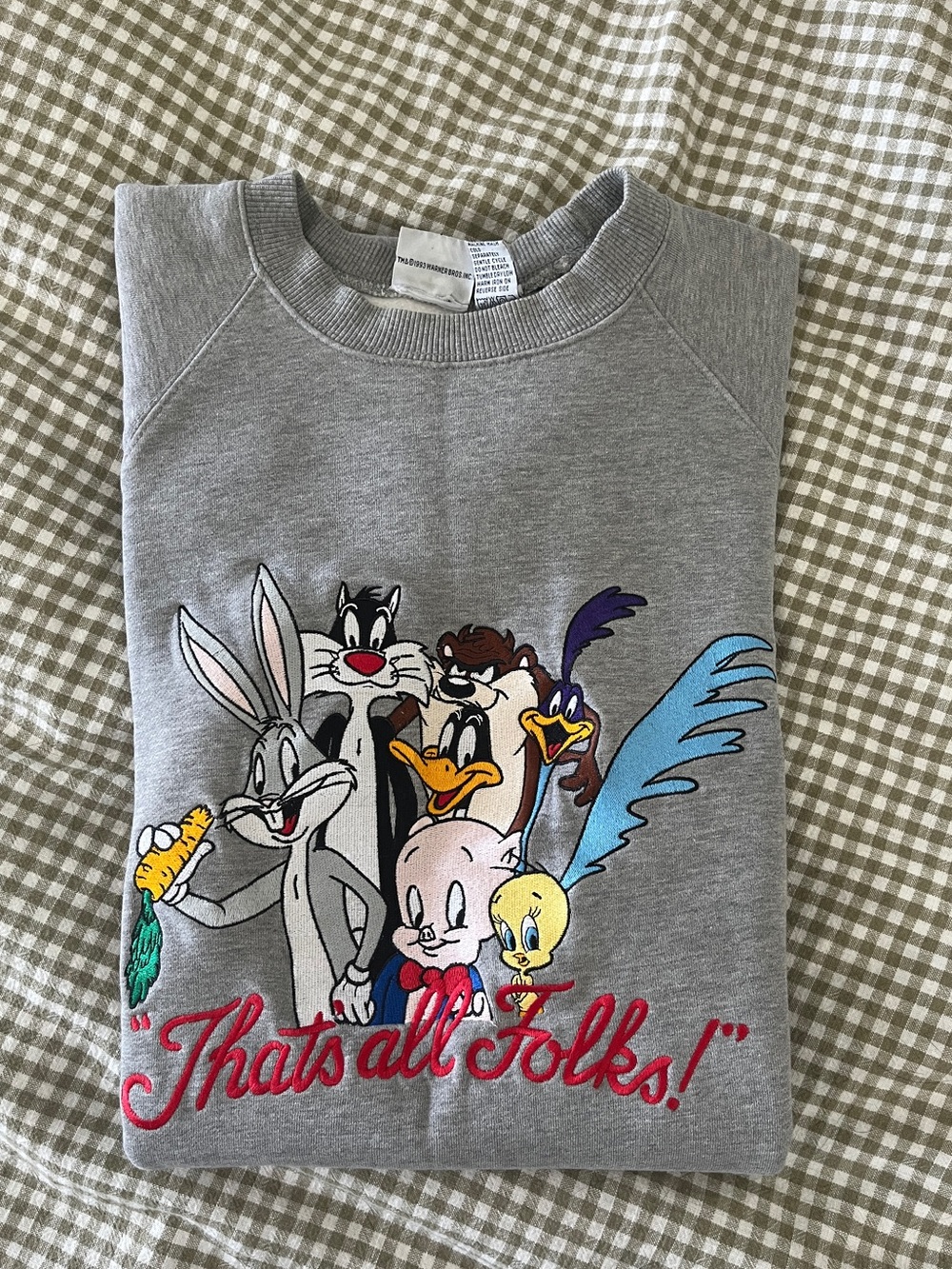 1993 ACME Looney Tunes Grey Crewneck (S)